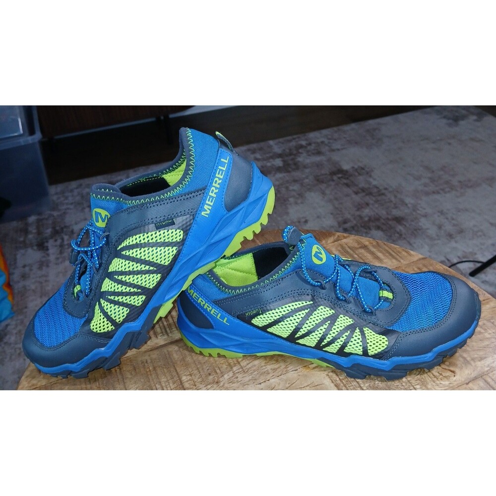 Merrell ML-BOYS HYDRORUN 2.0 Water Trail Shoes Blue Neon Yellow Size US 6M EU 37 - Picture 5 of 16